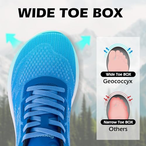 Image of Mens Wide Toe Box Walking Shoes Running Athletic Sneakers-Breathable Lightweight Non-Slip