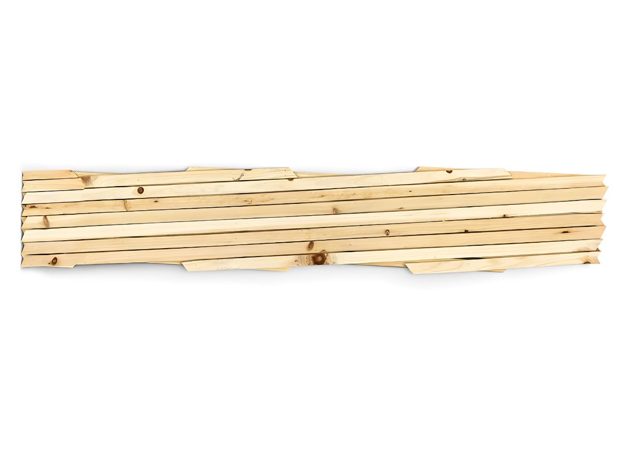 BIANCHERIAWEB Traliccio Estensibile in Legno per Piante Rampicanti Recinzione Giardino Balcone 150x200 Naturale