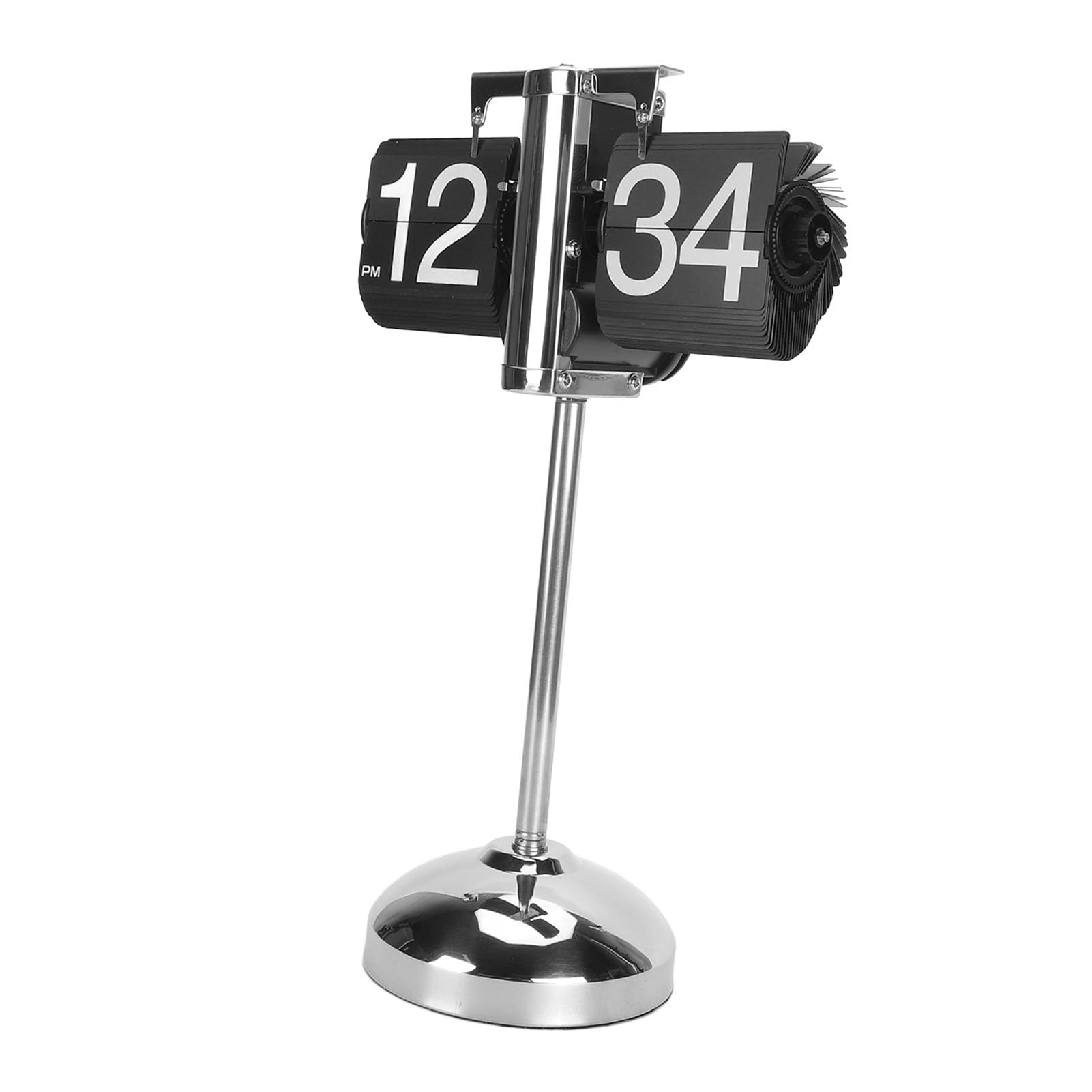 Reloj Digital con Tapa, Barra de Tracción Extensible de Acero Inoxidable, Movimiento de Marcha Atrás Digital Automático, Barra Telescópica de Acero Inoxidable (Black)