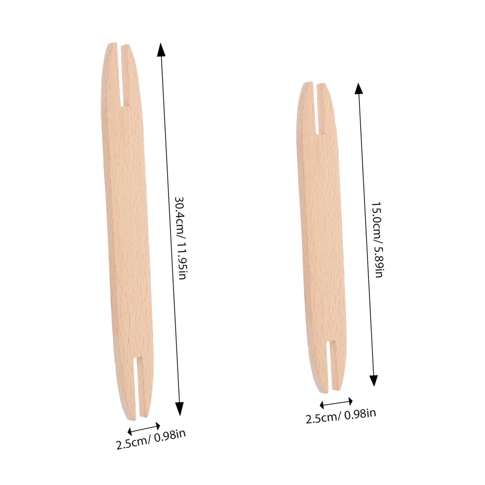 Beatifufu DIY Weaving Tool Kit 4pcs Wooden Knitting Shuttle Weaving Stick for Beginners