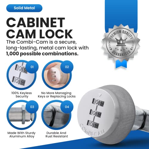 FJM Security 7850R-M 7850-M Chrome Medium Combi Combinated Cam Lock, 0.875 - Image 2