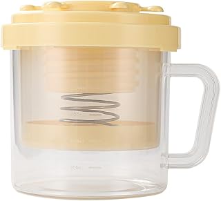 Colador de yogur griego hecho en casa con tapa para una filtración de presión simple y eficaz (amarillo)