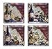 Certified International Wine Cellar 11-Inch Square Dinner Plate, Assorted Designs, Set of 4