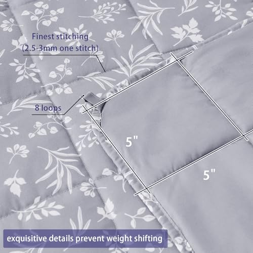 Image of yescool Weighted Blanket for Adults (15 lbs, 48 inch x 72 inch, Dove Grey) Cooling Heavy Blanket for Sleeping Perfect for 140-160 lbs, Twin Size Breathable Blanket with Premium Glass Bead, Machine Washable