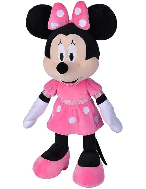 Simba Toys - Peluche Grande Disney Minnie Mouse, Material Suave y Agradable, 100% Original, Apto para Niños y Niñas de Todas Las Edades - 61 cm