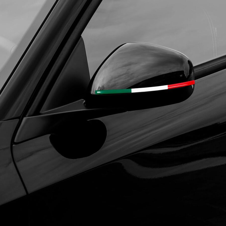Sticker Adesivo 3D Tricolore Italia Per Auto - Striscia Decorativa 9x19,8 Cm