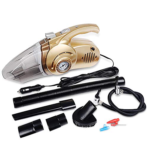 Handstaubsauger Auto, Auto Staubsauger 4000PA, Nass & Trocken Staubsauger, 4.2M Netzkabel, Aufblasbar, mit Filter,Weiches Rohr, Portable