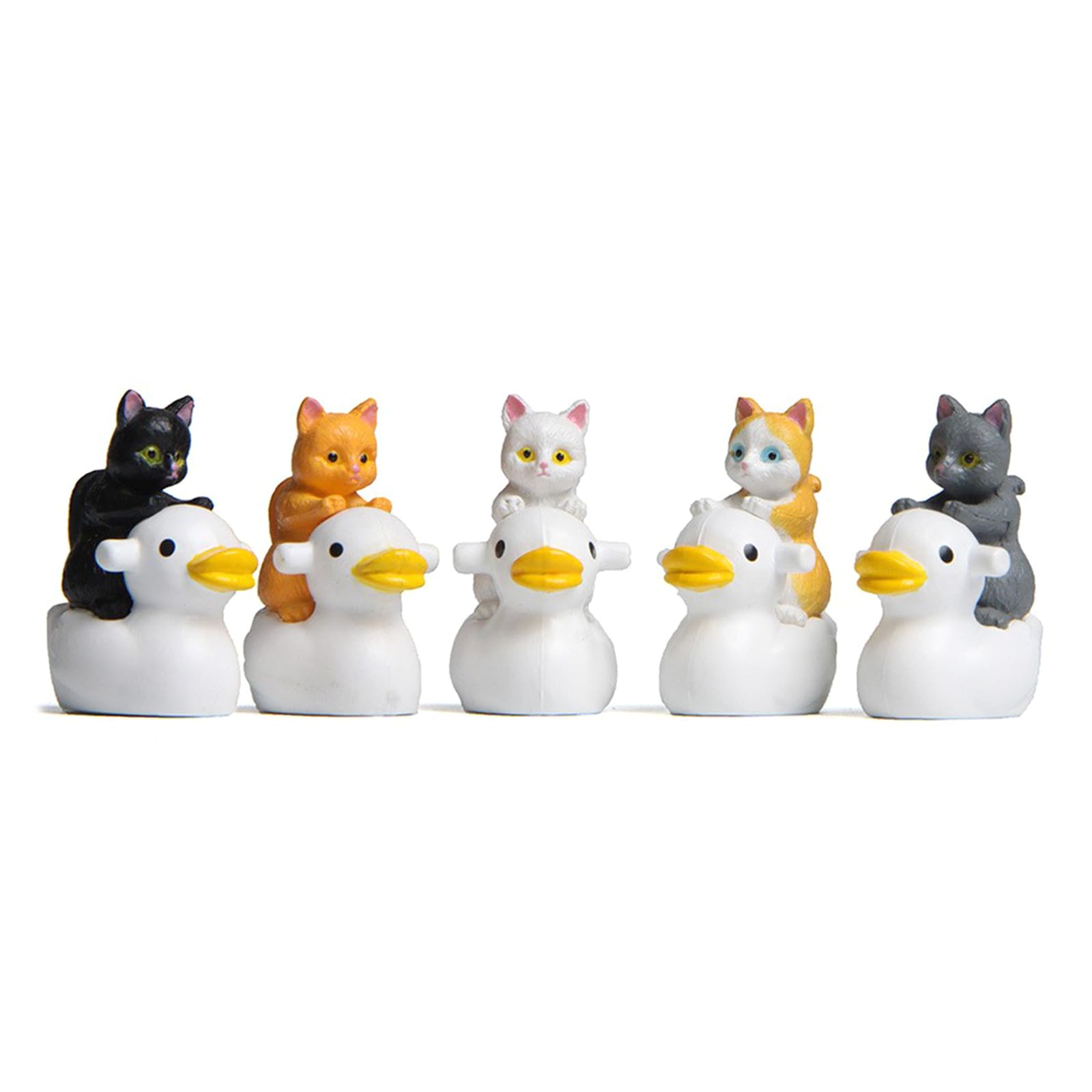 Msioytog Miniature Cats Figurines Sitting Ducks Cats Statues Desktop Decorations for Diys Landscape Fairys Garden Accessories Sitting Ducks Statues