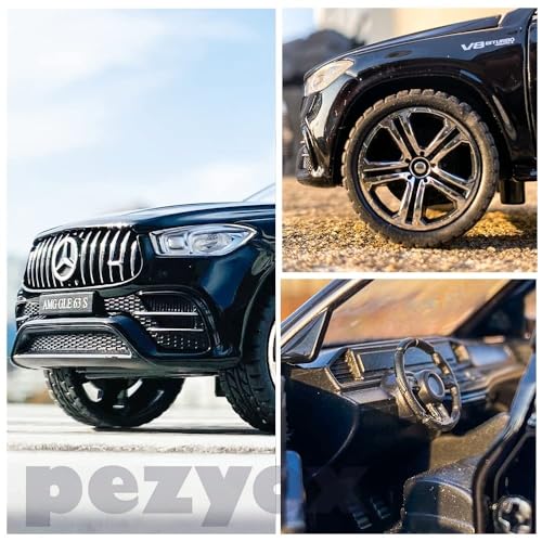 Image of 1 /32 Scale Benz AMG GLE 63S SUV Toy Car, Alloy Diecast Collectible Pull Back Car Model with Light and Sound Toy Vehicles for Adults Boys Girls Gift Toy (Black)