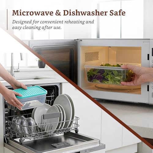 Image of Amazon Brand - Solimo Plastic Container Set with Airtight Lids | BPA-Free | Microwave & Dishwasher Safe | Kitchen Storage Containers | Set of 21