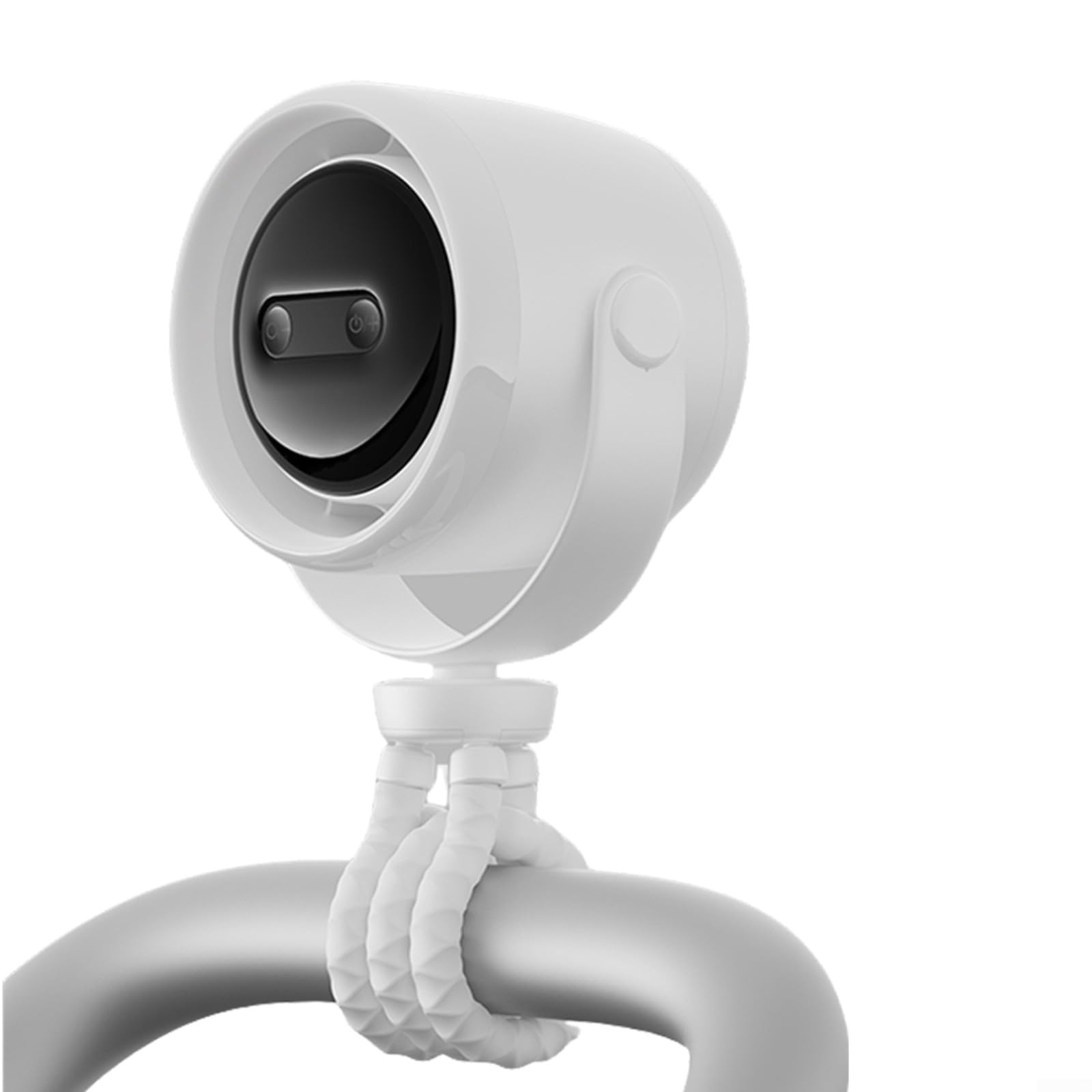 Ventilatore ricaricabile per passeggino con batteria da 20000 mAh, 100 velocità, senza lama, con clip e luce LED e aromaterapia, per campeggio (bianco)