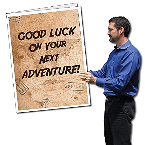 VictoryStore Jumbo 3-Foot New Career Greeting Card – Giant 24x36-Inch Good Luck Card On Your Next Adventure with Envelope
