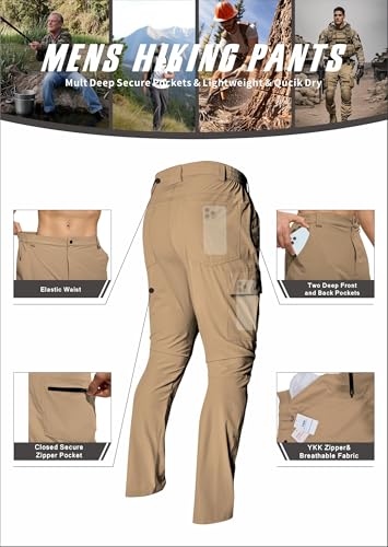 Men's Lightweight Hiking Cargo Pants Waterproof Quick Dry Travel Climbing Camping Fishing Mens Work Pants Outdoor4