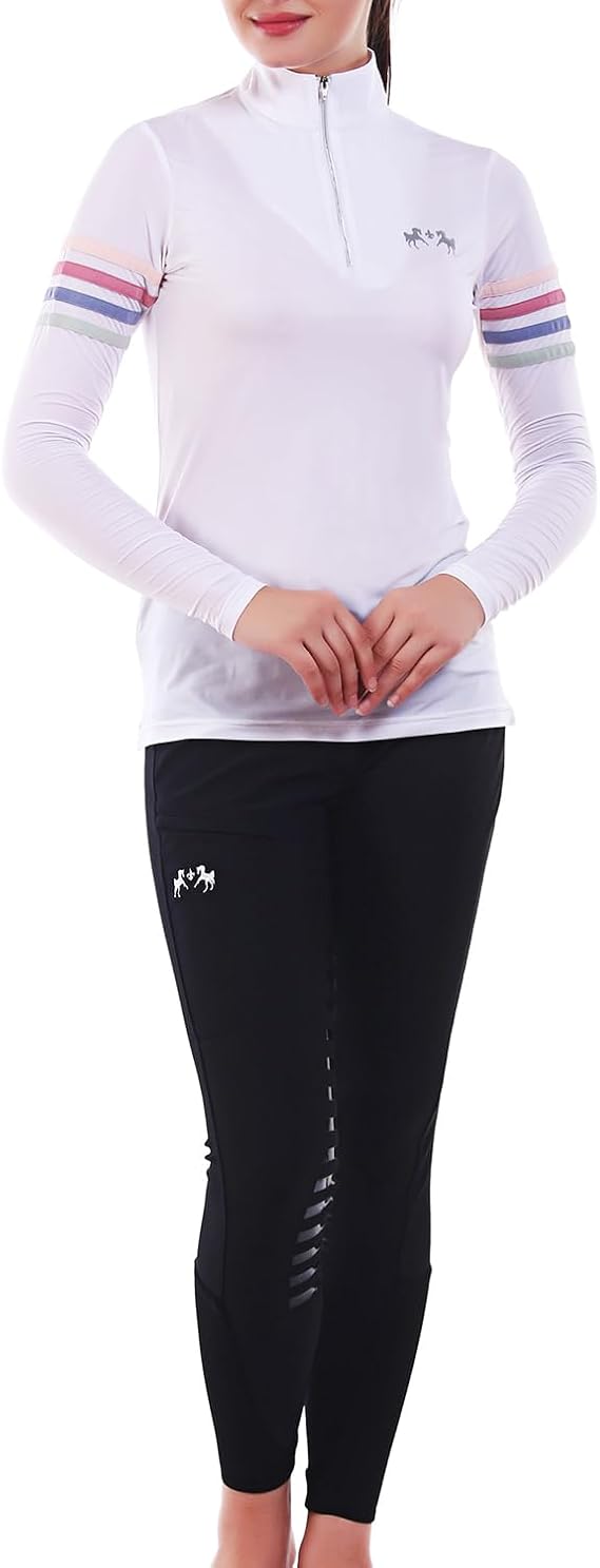 Equine Couture Ladies Techno Extended Knee Patch Breeches- Black- 24