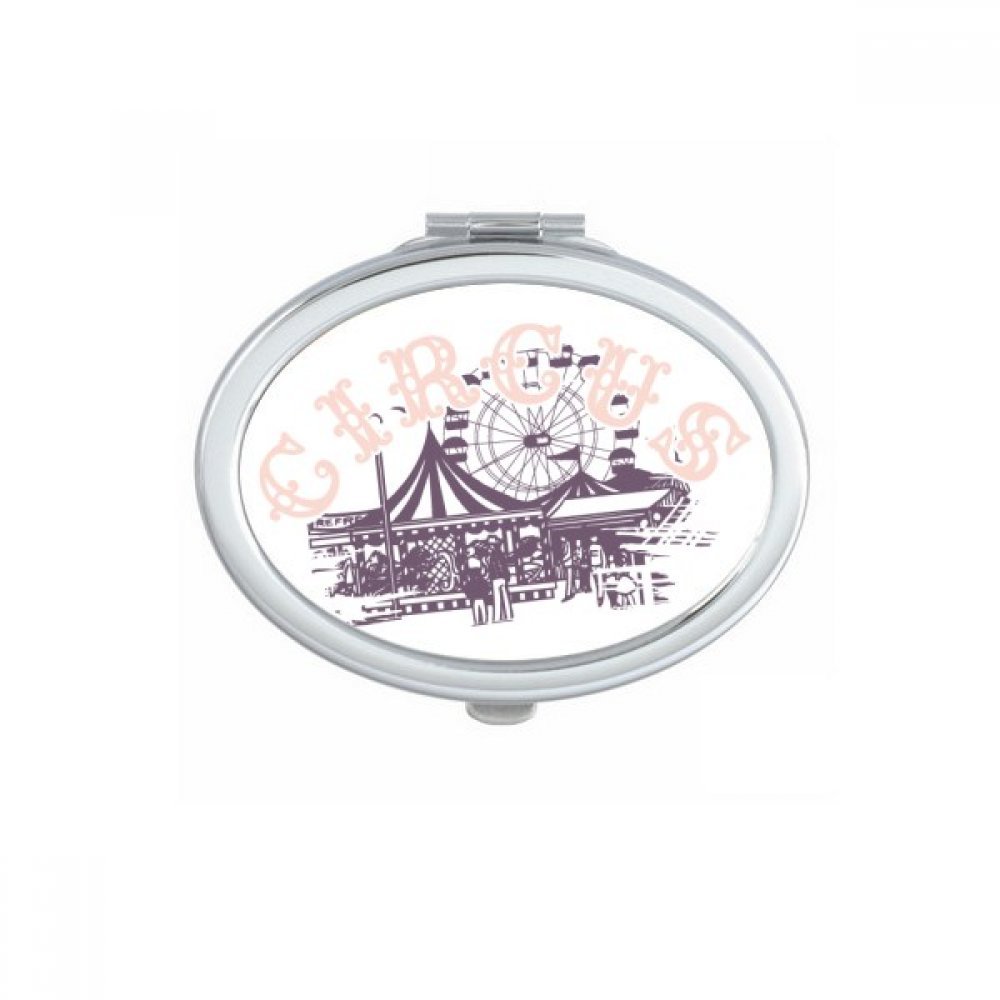 Miroir de poche à la main multicolore roller coaster, cadeau mignon et original pour femme
