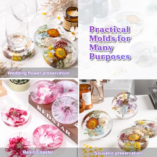 Let'S Resin ELR00269 Extra Deep Coaster Resin Molds Silicone thumb #2
