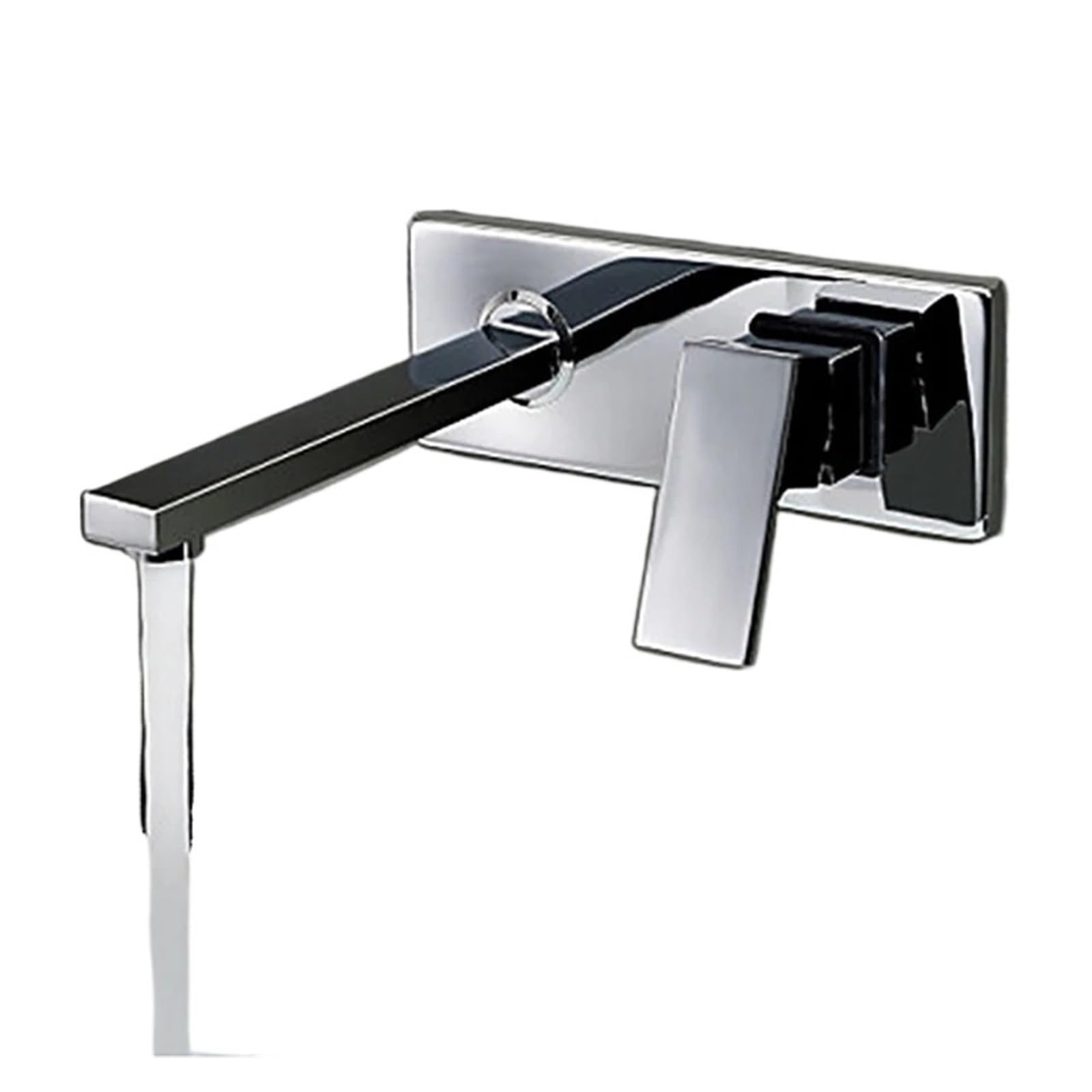 Soywim Chrome Into The Wall Washbasin Water Tap, Three Piece Set Flush Faucet, Bathroom Cabinet Basin Mixer Br-320,High-Pressure Resistant