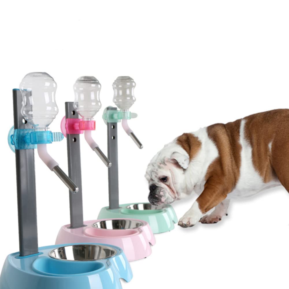Bebedero De Agua para Perros Y Gatos Bebedero De Fuente Automático De Plástico Soporte De Comida Multicolor Plato Alimentador De