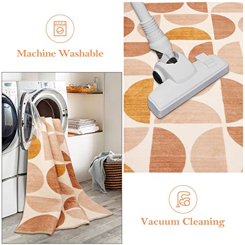 Lahome Boho Rug - 3X5 Washbale Rugs For Bedroom Office Dorm, Bohemian Non-Slip Soft Classroom Rug Girls Ultra-Thin Geometric Small Carpet For Living Room Entryway Kitchen Playroom thumb #2