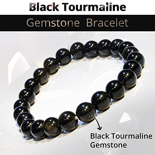 Image of ANAYA AGATE Healing Crystal Bracelet for Women and Men - 8mm Round Beaded Bracelet for Men and Women - Unisex Stretchy Gemstone Bracelet for Healing and Protection
