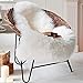 Price comparison product image Sheepskin Rugs, Super Soft and Comfortable, Faux Fur Rug Artificial Fur Decoration, Area Rugs suitable for living room sofas and bedrooms (Gray/White-60 x 90 cm)