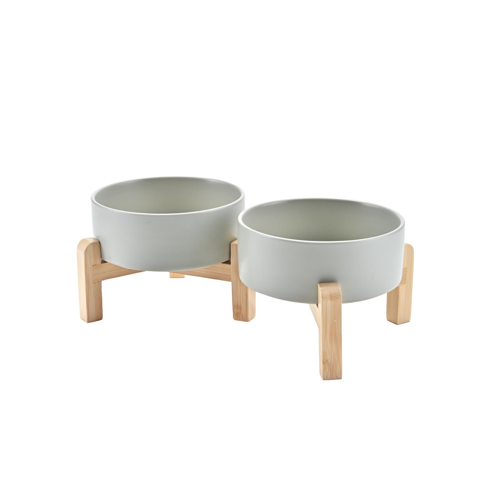 SPUNKYJUNKY Elevated Ceramic Dog Bowl