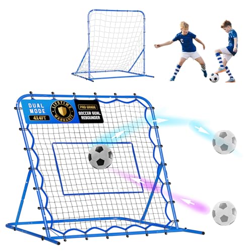 Image of Soccer Baseball Rebounder Soccer Goal Net, Volleyball Rebound Pitchback Net | Quick Switch Angle Soccer Softball Training for Ball Control, Passing, Bounce Back Practice, Easy Setup Lacrosse Soccer Gifts