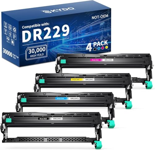 Image of Skydo (NOT Toner) DR229 DR-229CL Drum Unit Compatible Replacement for Brother DR229CL DR-229 DR 229XL Drum for MFC-L3780CDW MFC-L3720CDW HL-L3220CDW (Black,Cyan,Magengta,Yellow,4 Pack)
