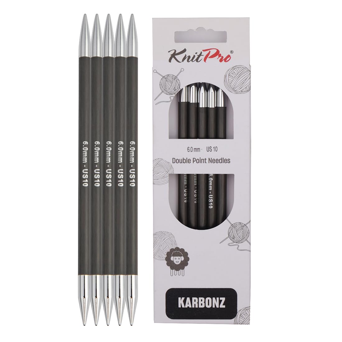 Amazon.com: KnitPro Karbonz Double Pointed Needles 6