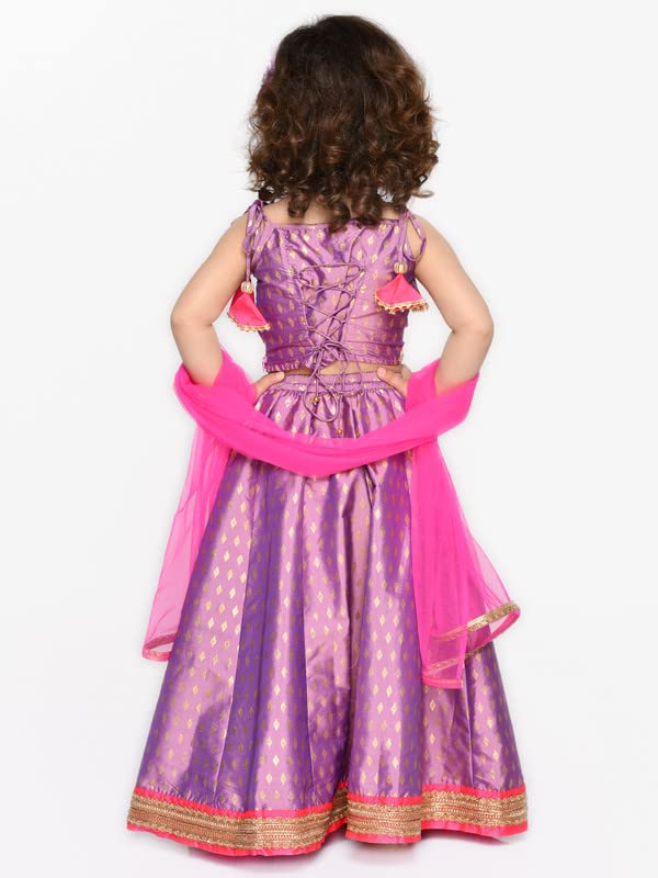 Image of Saka Designs Purple Magenta Lehenga Choli With Dupatta