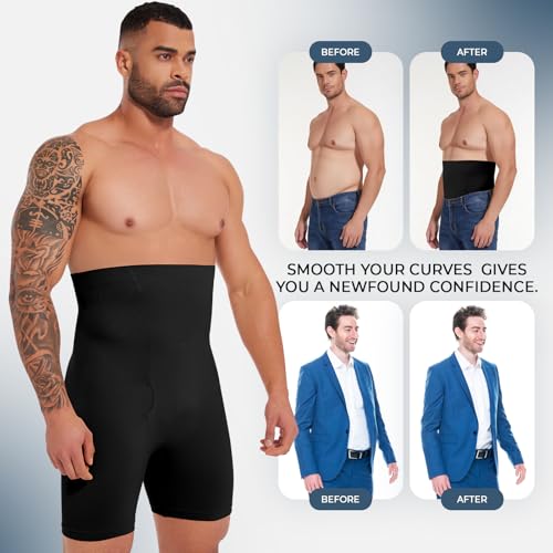Mens Shapewear Tummy Control Shorts High Waist Underwear Slimming Body Shaper Belly Girdle Compression Boxer Briefs3
