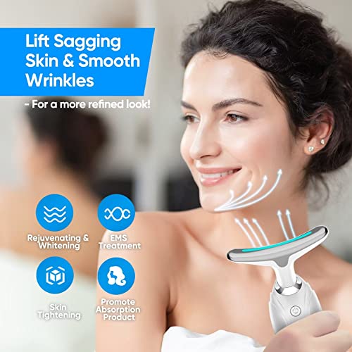 Face Massager, Red Light Therapy For Face And Neck To Fade Lines And Wrinkles, Effectively Smooth Face And Neck, Reduce Double Chin #TOP1