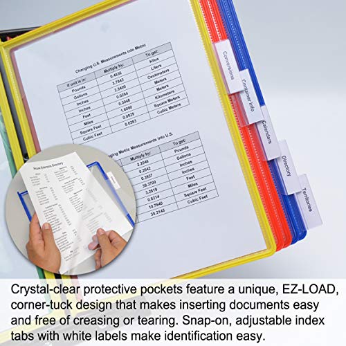 Ultimate Office Switchfile Reference Organizer Displays Both Landscape Or Portrait Documents, Desk Or Wall Mount, Featuring, 10 Ez-Load Pockets To Hold 20 Sheets Of Paper (Colored Pockets) #TOP3