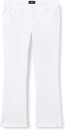 7 For All Mankind Original Bootcut Tailorless Broken Twill White Pantalones, Bla