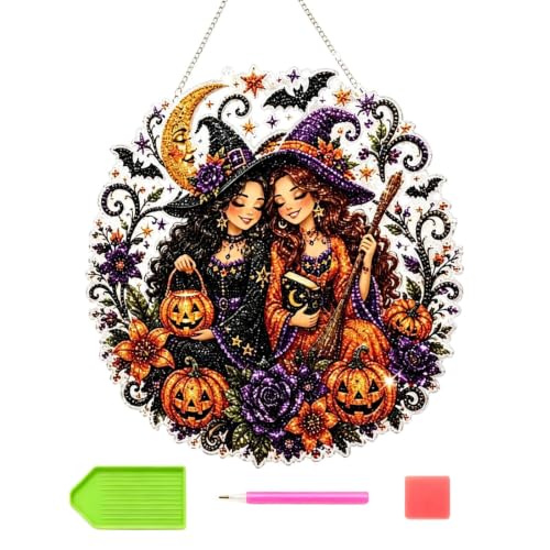 Pintura con gemas atrapasol Halloween: kit de manualidad de strass para ventanas