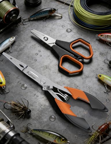 Tijeras de pesca pullther para evitar líneas enredadas y alicates de acero inoxidable 7