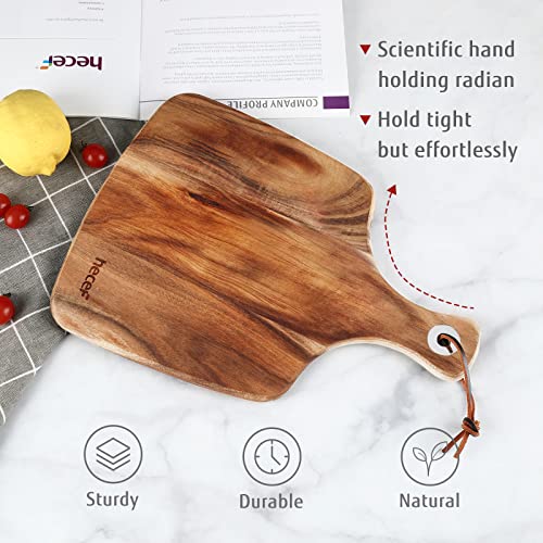 Hecef Cheese Board Set Of 3,A Acacia Wood Cheese Plate & A Cheese Knife & A Cheese Fork, Cheese Platter Slate Board Cheese Serving Board (Cheese Board With 2 Knives) #TOP7
