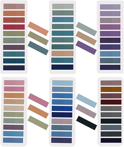 1200 pestañas adhesivas de índice, 6 hojas de índice de tiras, pestañas para anotar libros, marcadores de notas adhesivas, etiquetas de índice para