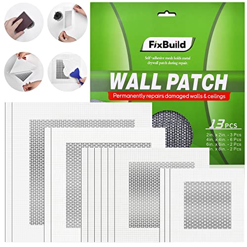 Drywall Repair Kit with Aluminum Patches (13 Piece)