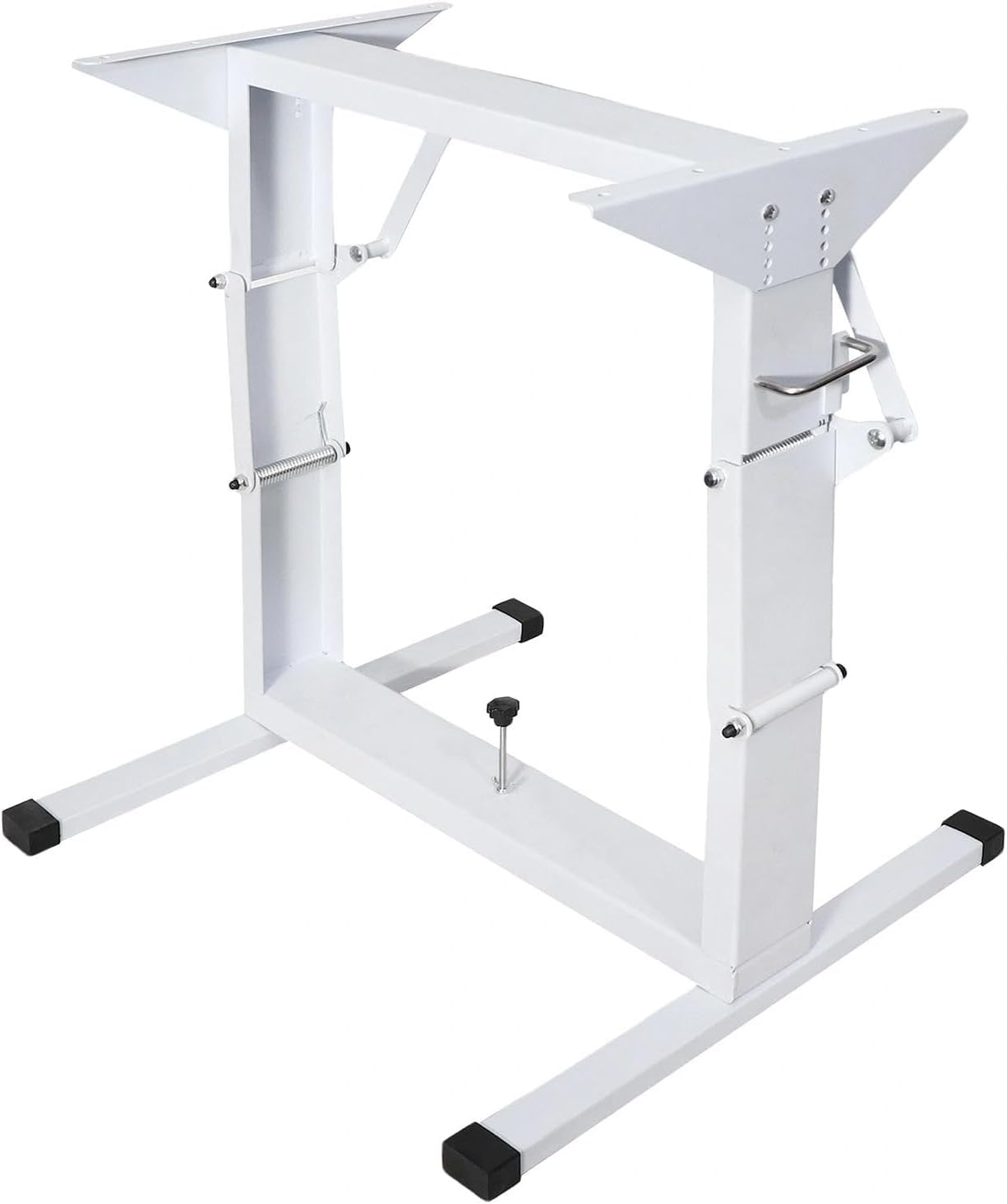 HEYOUTH Gamba del Tavolo Regolabile per Camper​ – Supporto Tavolo Pieghevole e Regolabile in Altezza (30-70 cm) in Acciaio Robusto, Sostegno Che risparmia Spazio per Barca e Autobus (White)