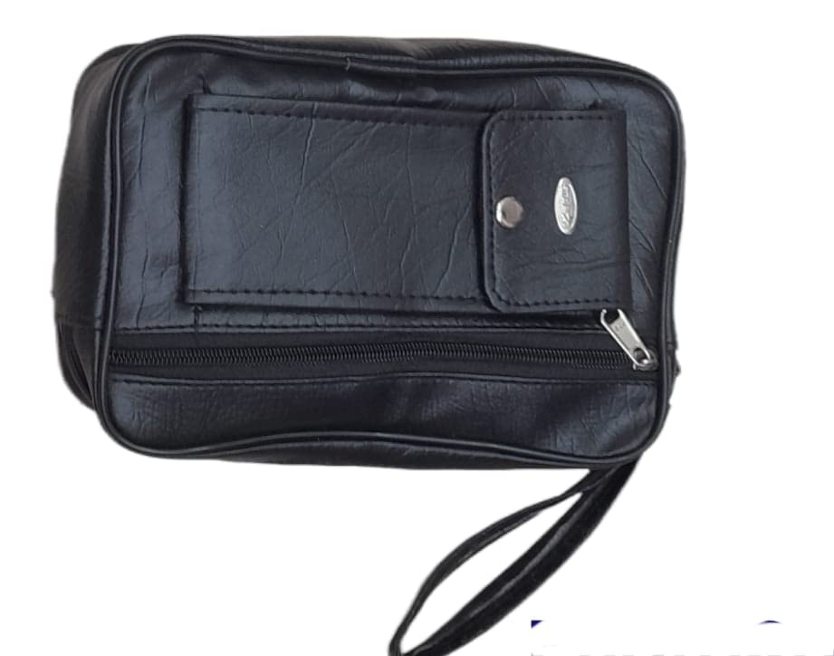 Men's Genuine Leather Cash Pouch/Money Carrying Pouch/Multipurpose travel Pouch Leather Big Wrist Clutch Bags Business Handbag Sling Bag,Document Carry Bag,Shop Bag, High-capacity-image-27