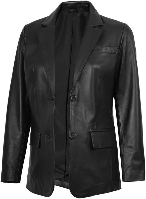 Blingsoul Leather Blazer Jacket Women - Leather Coats for Women