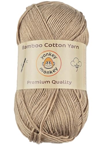 Image of 10-Pack of Yonkey Monkey 500 Grams Yarn - 70% Rayon derived from Bamboo, 30% Cotton - Imported - Yellow Soil 9005