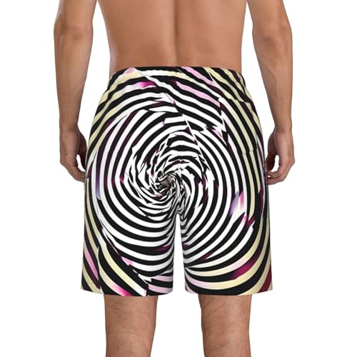 Spiral Optical Illusion GIF Print Stylish Beach Shorts Swim Trunks Lightweight Breathable Summer Outdoor Activities3