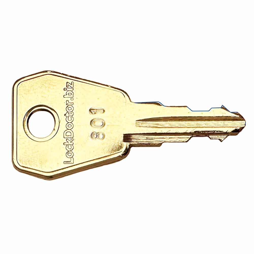 Lockdoctor.biz Silver Replacement Eurolock Pass Key 801 For Alarm & Control Panels, Mini Camlocks & Noticeboards