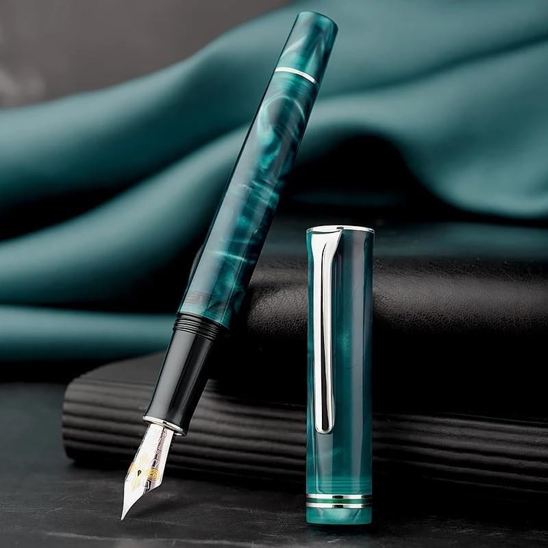 Green Mist Forest Fountain Pen Men High-end Business Office Student Exquisite Signing Pen For Gift