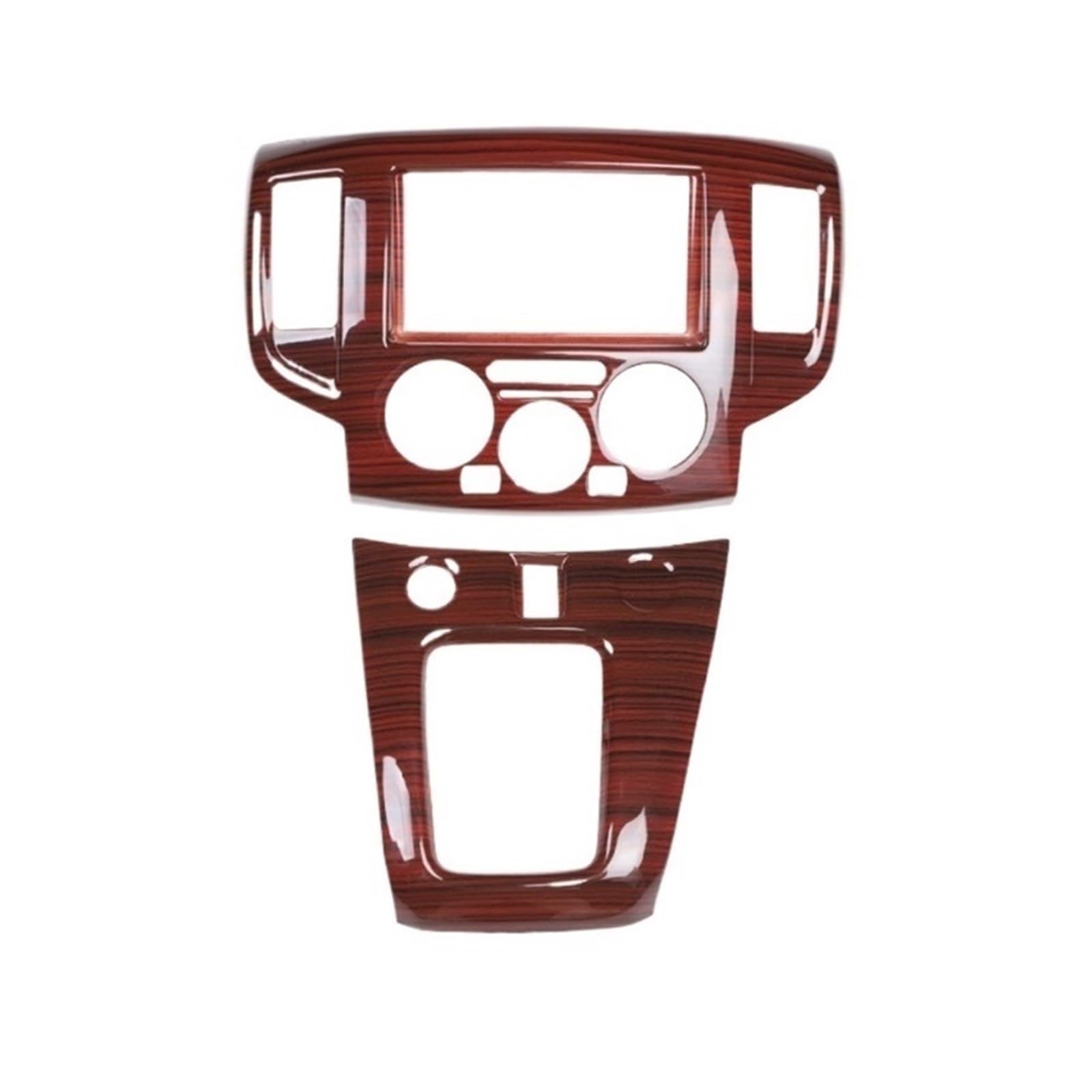 QBKGMEWCA Center Console Gear & Walnut Trim Stickers Compatible for NV200 10-18 Carbon Fiber Interior Modification(Type21 2pcs)