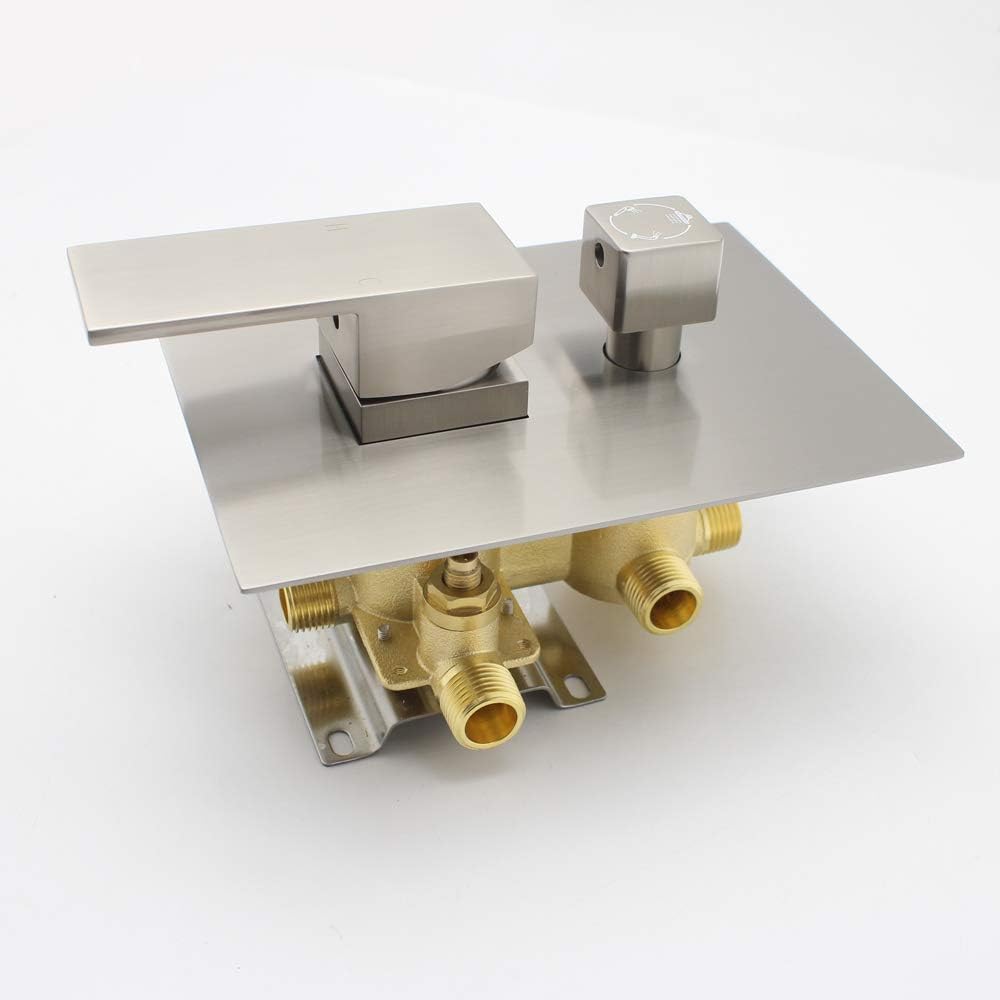 Flаѕh Dеаlѕ - 80% оƒƒ Drettyer Solid Brass Shower Valve With Diverter, Brushed Nickel 3 Way Outlet Pressure Balancing Mixer Shower Temperature Control Shower Valve Kit