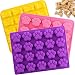 BAKHUK Silicone Chocolate Mold - 3pcs 20-Cavity Dog Bone and Paw Molds for Puppy Treats, Making Ice Cubes, Biscuits and Candies