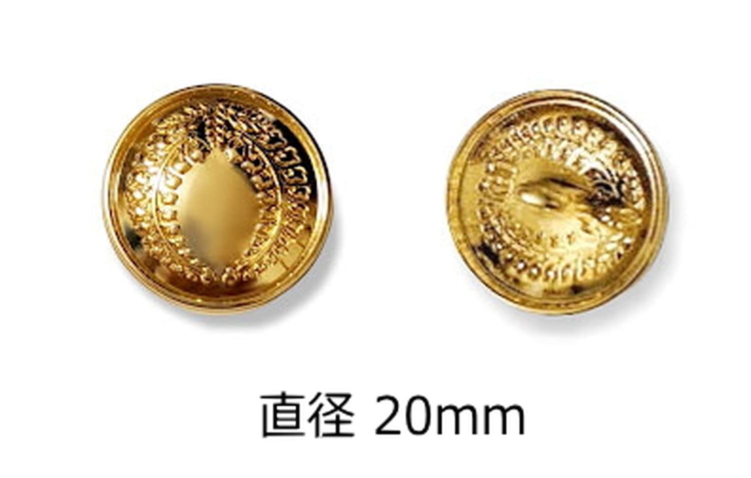 Amazon | 金ボタン 藤の花 家紋 20mm 金属製 5個セット ゴールド